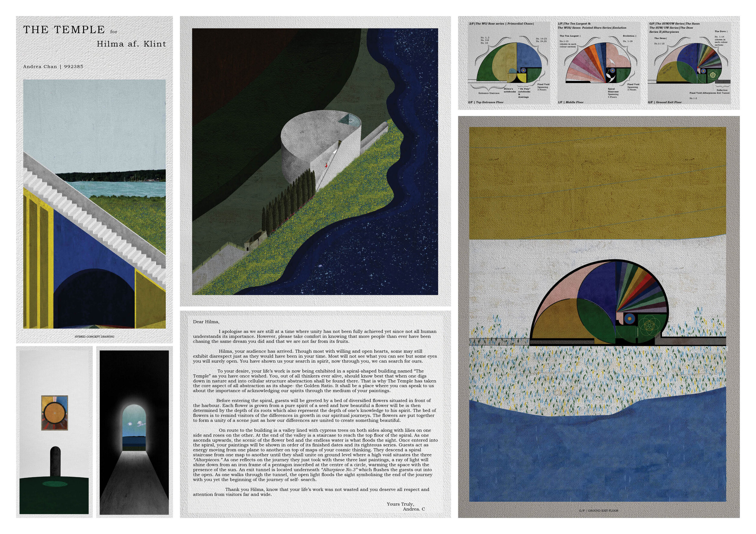 1st prize - The Temple for Hilma by Andrea ChanJURY’S COMMENTS: Mesmerizing and deep, The Temple for Hilma presents a wonderful way of experiencing Hilma af Klint, each visitor being led on a journey within the museum. The idea of displaying the art…
