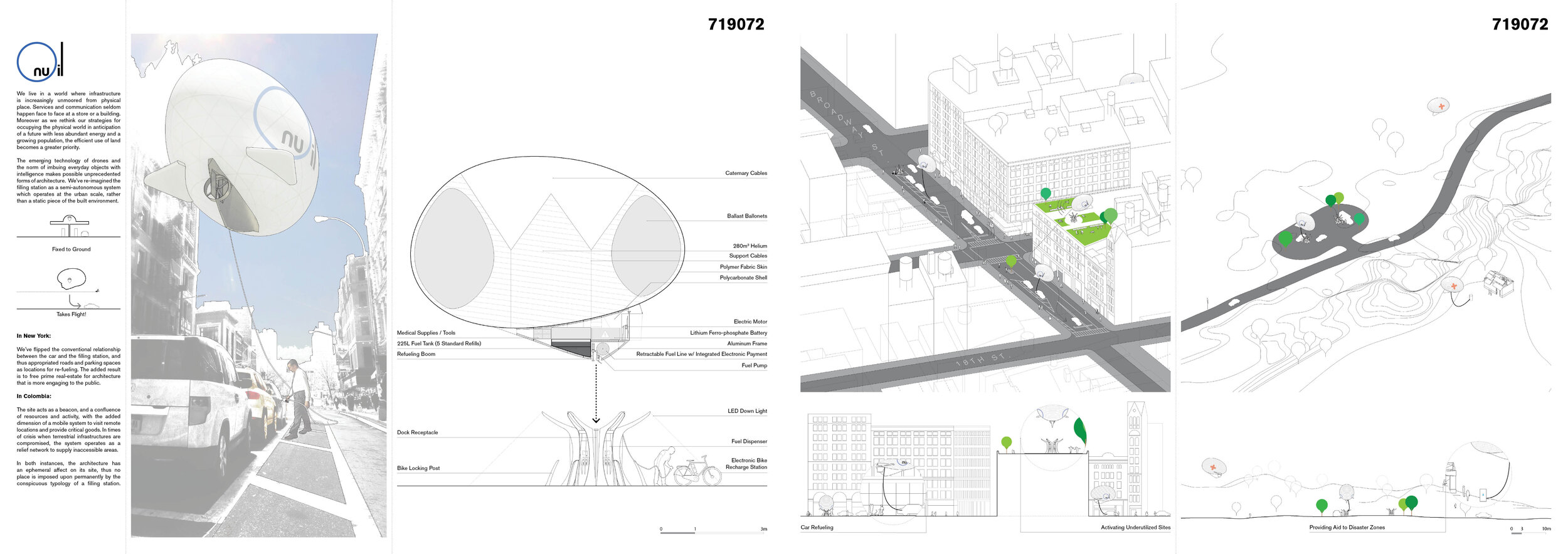 1st prize – Nu Oil by Felix Yang and Thomas NoussisJURY’S COMMENTS: Nu Oil not only envisions a new architecture for filling stations, but an entirely new method of distribution. By challenging the actual concept of refueling, this proposal at once …