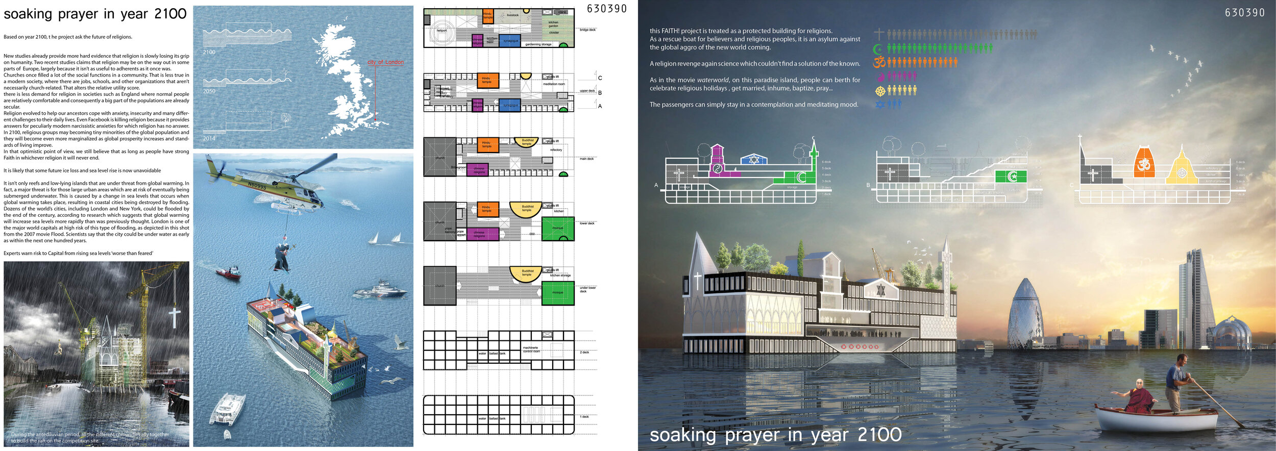 Honorable mention - Soaking Prayer In Year 2100 by Simonet NoeJURY’S COMMENTS: Soaking Prayer In Year 2100 takes the standpoint of world religions as static entities in need of rescue. Paired with a comment on the state of the environment, the appro…