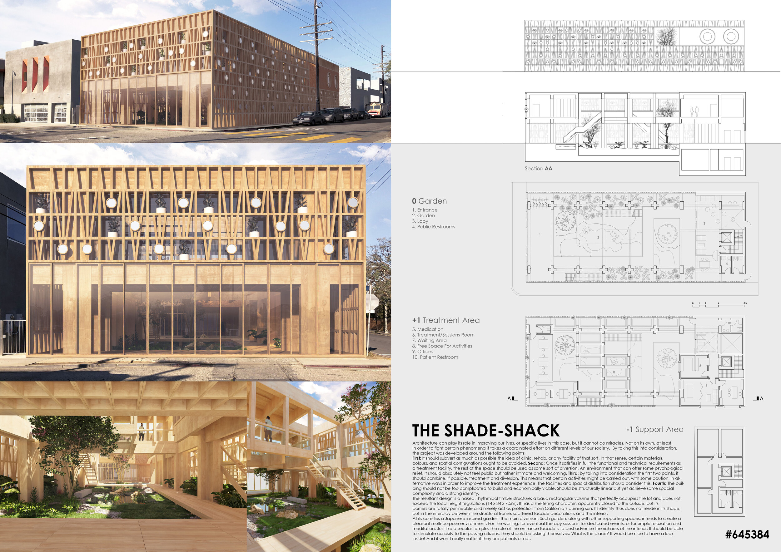 Honorable mention – The Shade-Shack by Julian BektashiJURY’S COMMENTS: By offering a beautiful green space within the structure, the Shade-Shack merges the notion of inside and outside, and entices passers-by to enter for a moment of pause and refle…