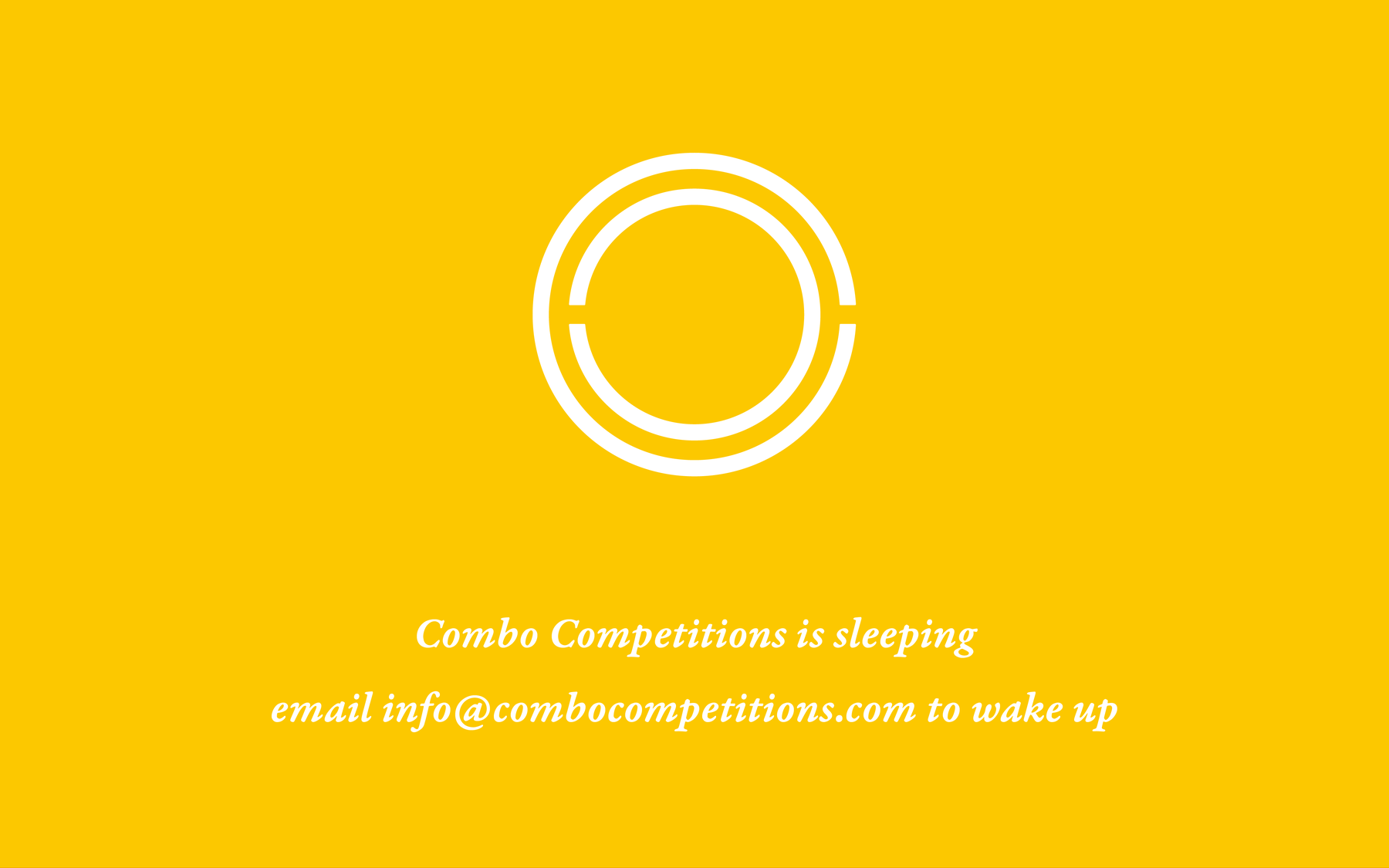Combo Competitions is sleeping - email info@combocompetitions.com to wake up