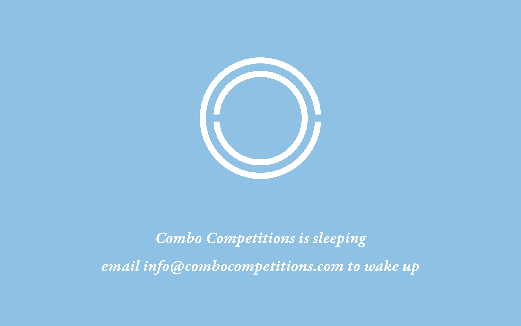 Combo Competitions is sleeping - email info@combocompetitions.com to wake up