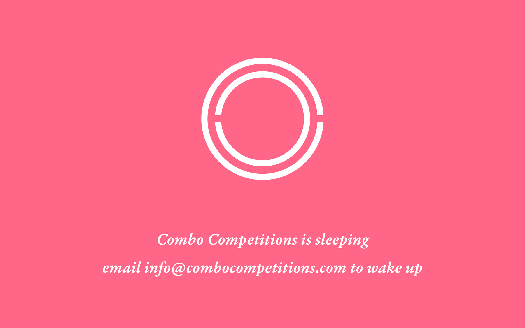 Combo Competitions is sleeping - email info@combocompetitions.com to wake up