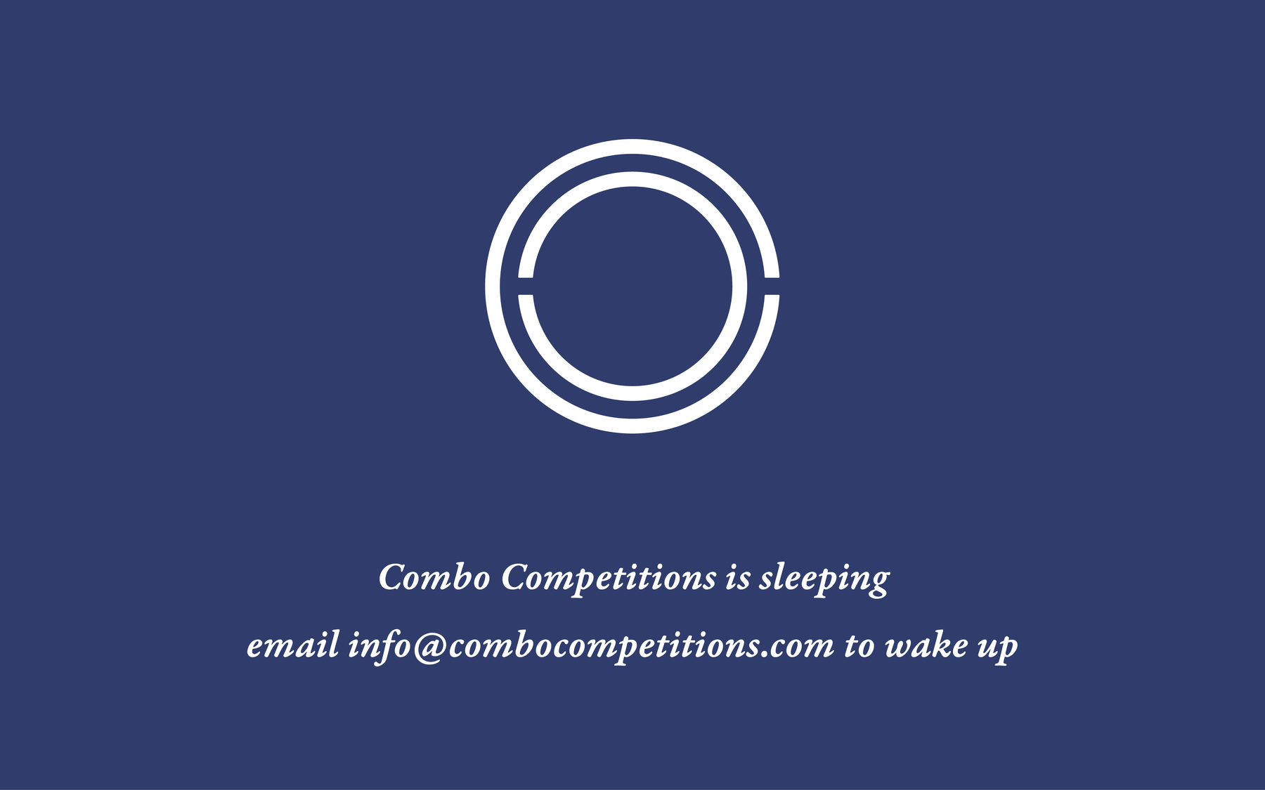 Combo Competitions is sleeping - email info@combocompetitions.com to wake up