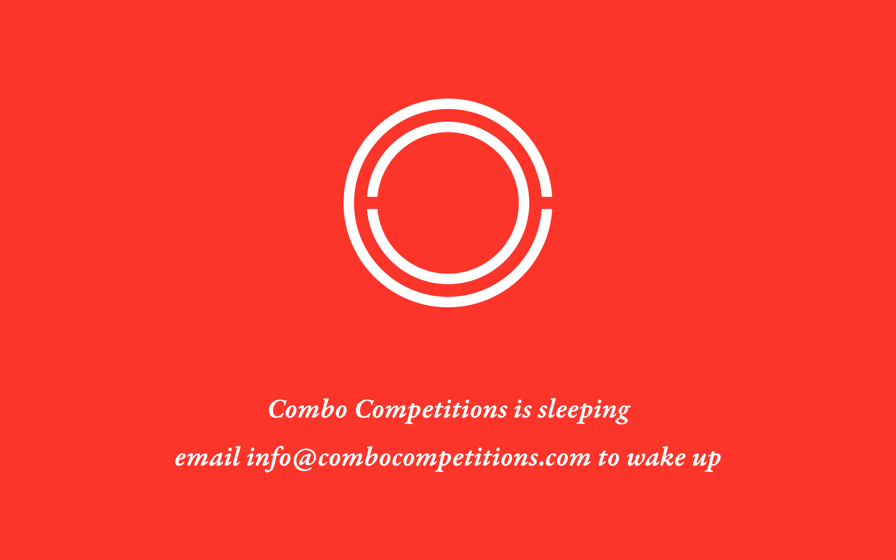 Combo Competitions is sleeping - email info@combocompetitions.com to wake up