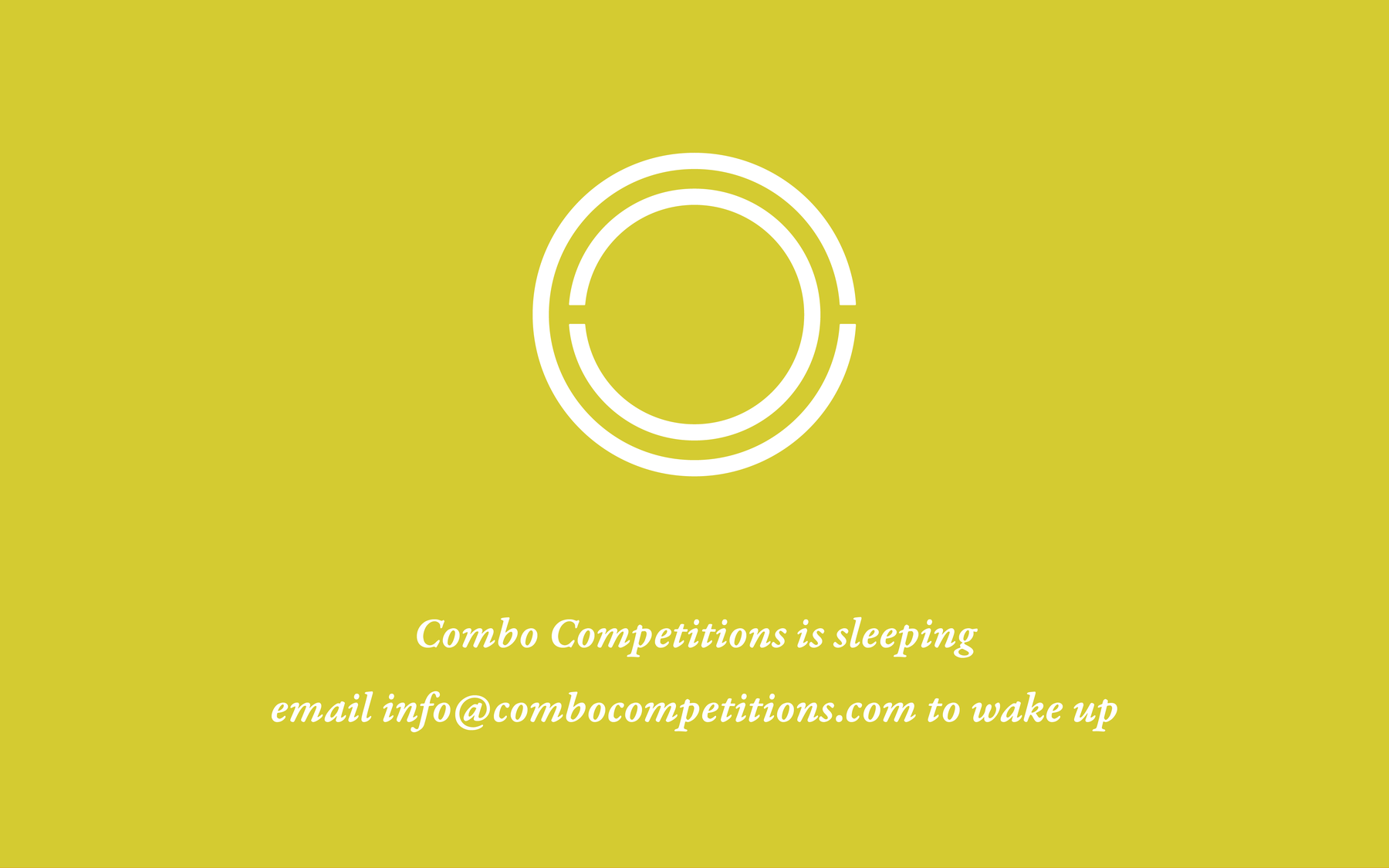 Combo Competitions is sleeping - email info@combocompetitions.com to wake up