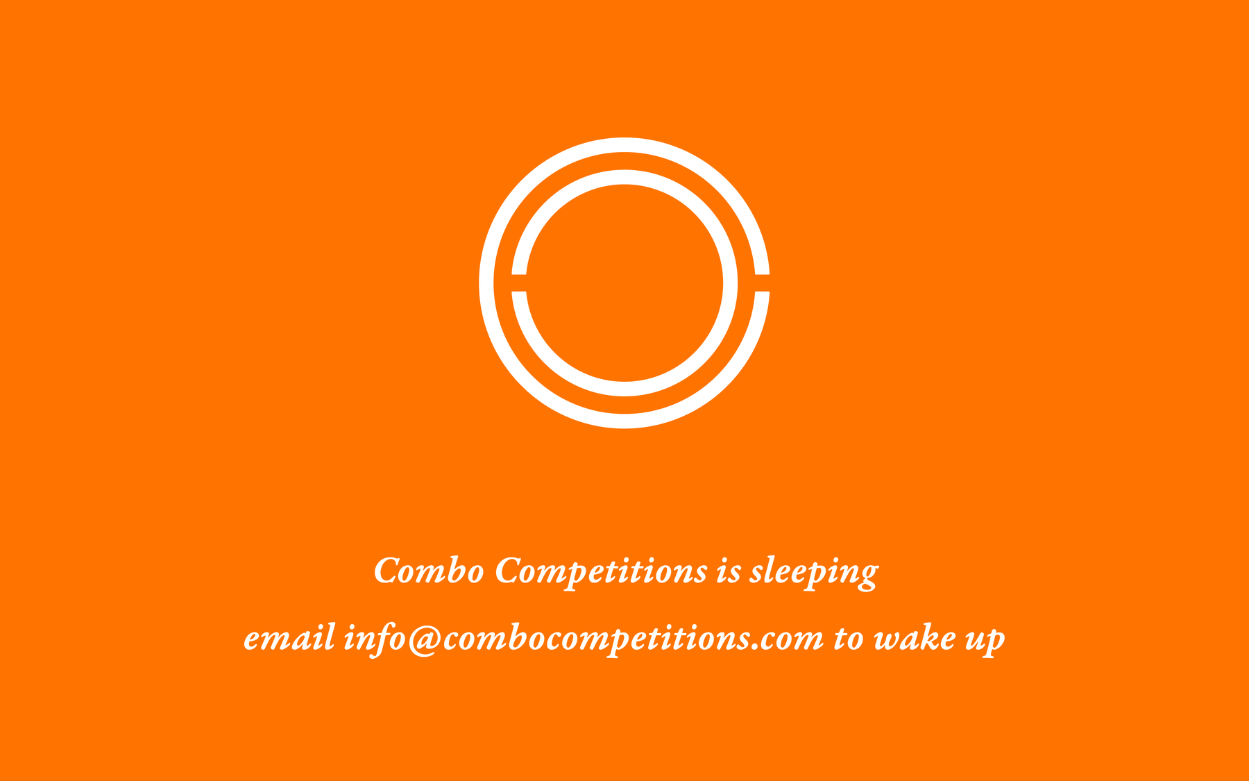 Combo Competitions is sleeping - email info@combocompetitions.com to wake up